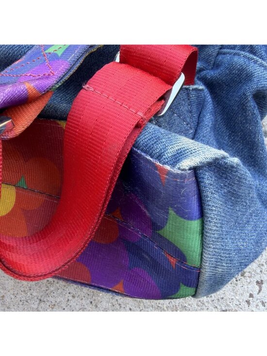Harveys Disney Couture Pop Art Mickey Mouse Denim Backpack Seat Belt Rainbow Ear main image 4